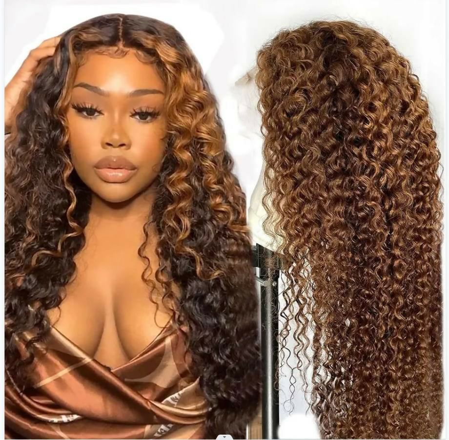Perruque de cheveux humains 200 densité 13x4/24 inch